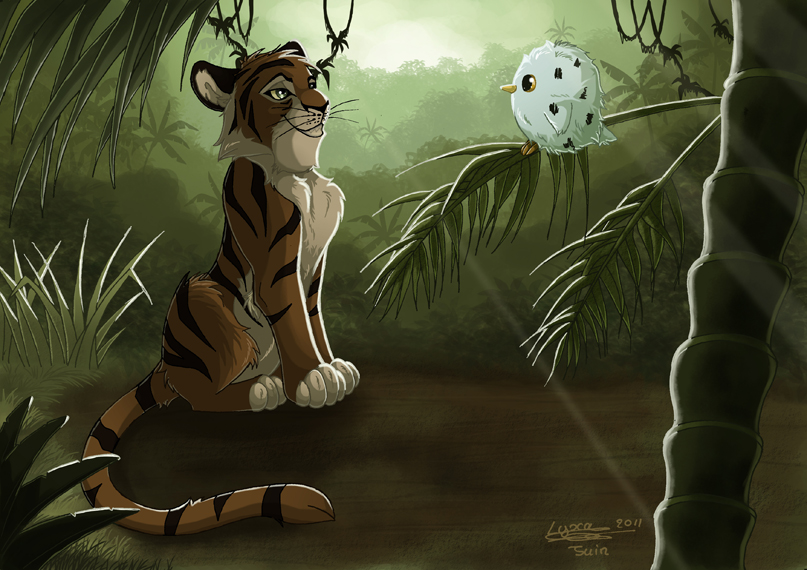 Un tigre dans la jungle

