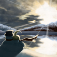 Bouli_Bonhomme_neige_coucher_soleil