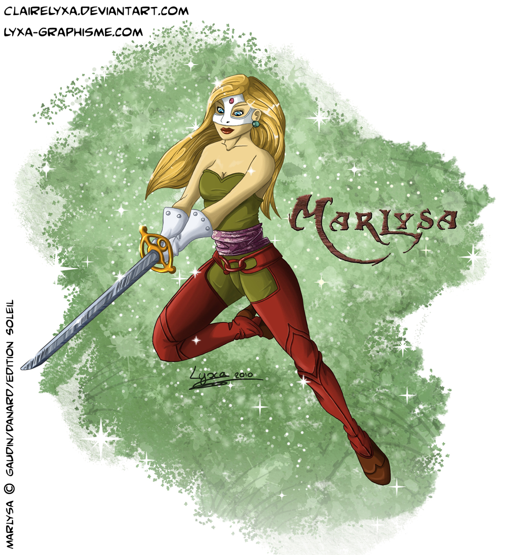 Marlysa brandissant son épée
