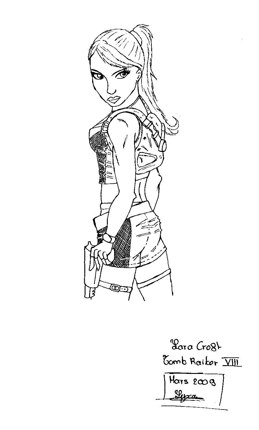 Lara croft pose
